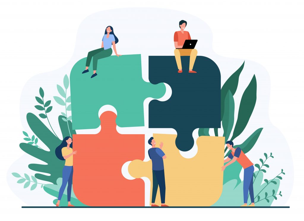 σύνθεση του puzzle της επιτυχίας